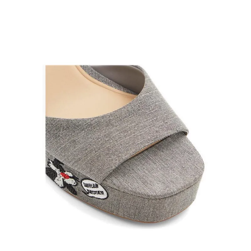 ALDO X Looney Tunes Ltplatform Heeled Sandals - Dark Grey