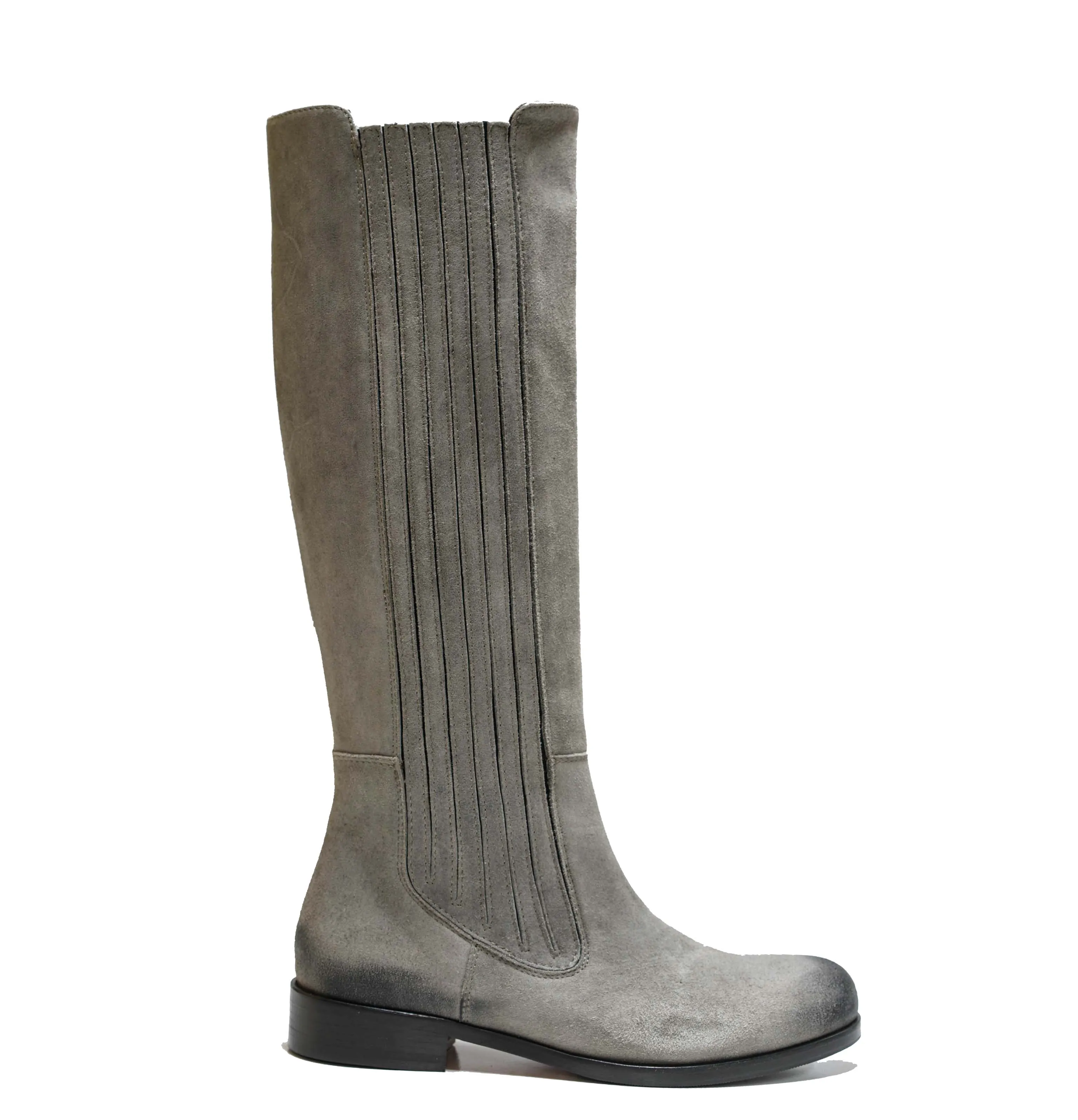 Bruno Magli Women's Grey Suede Elastic Boot Almsee