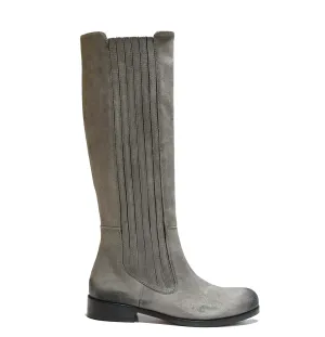 Bruno Magli Women's Grey Suede Elastic Boot Almsee
