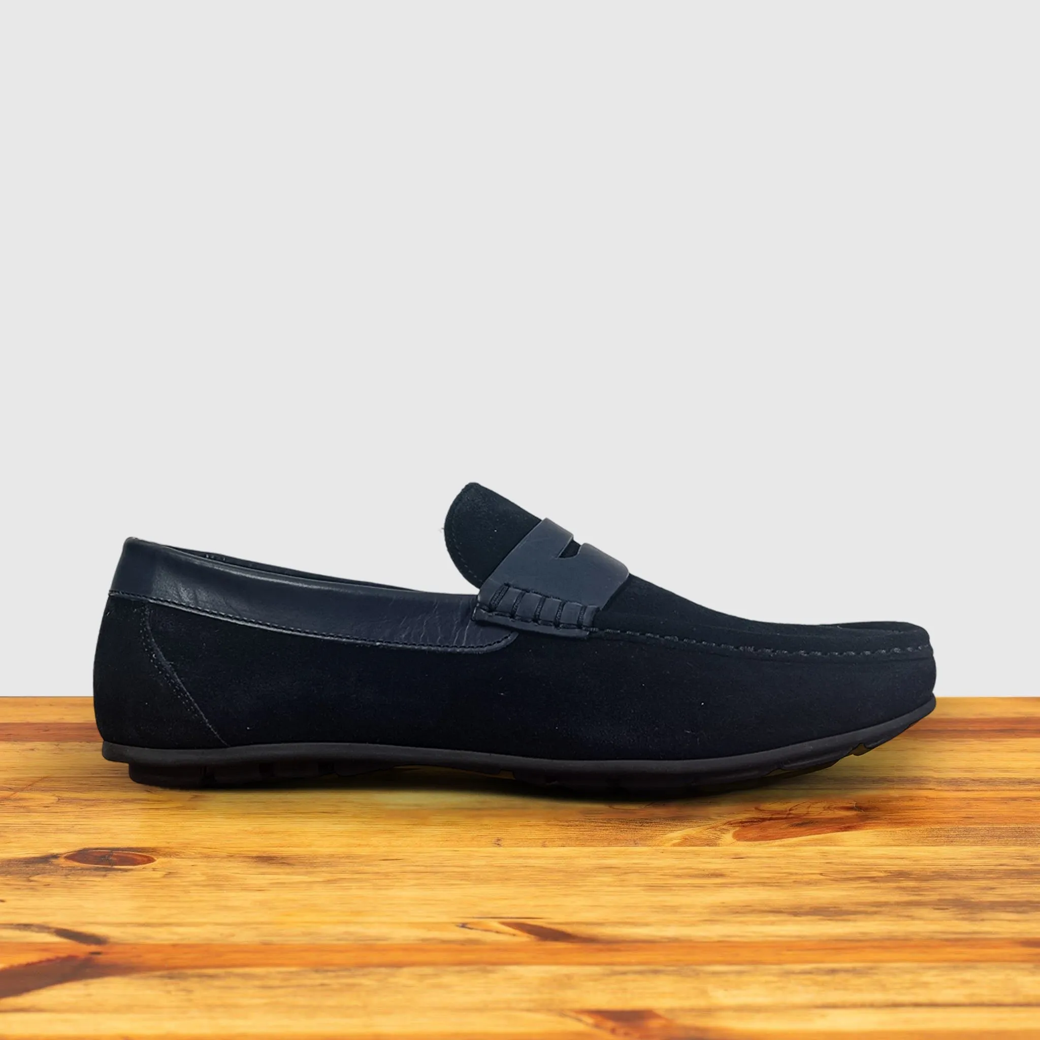Calzoleria Toscana Zula Velour Suede/Leather Penny Loafer