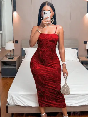 Cherry Vibes Vestido Ceñido de Mármol para Año Nuevo en CR
