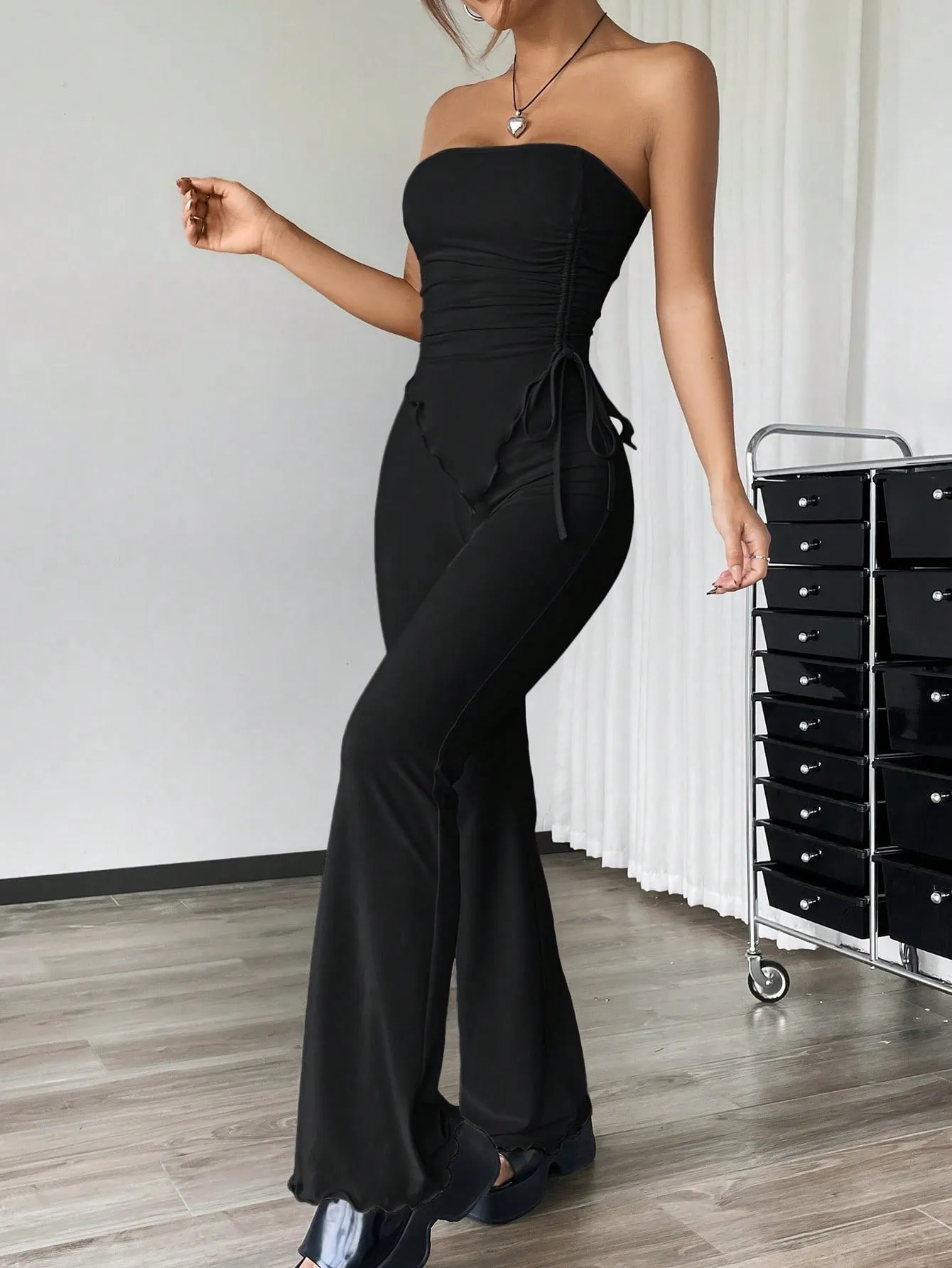 Conjunto de dos piezas asimétrico para mujer en Cherry Vibes