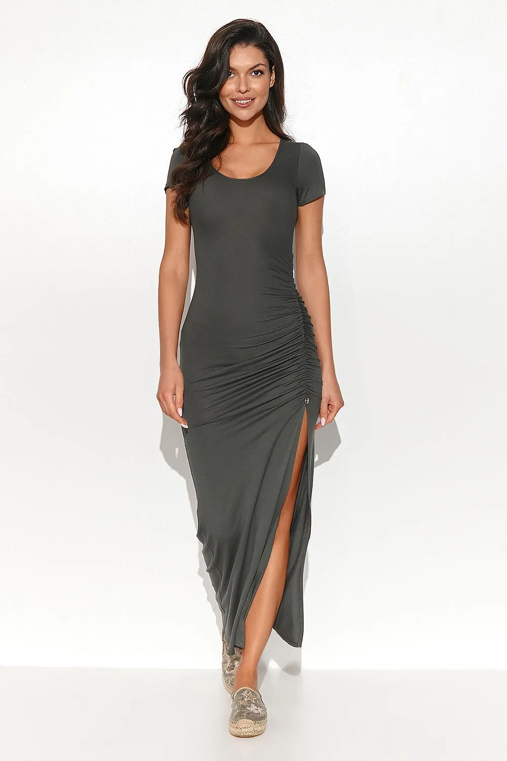 Crease Detail Fitted Dress