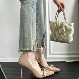 Decor Buckle Point Toe Stiletto Pumps