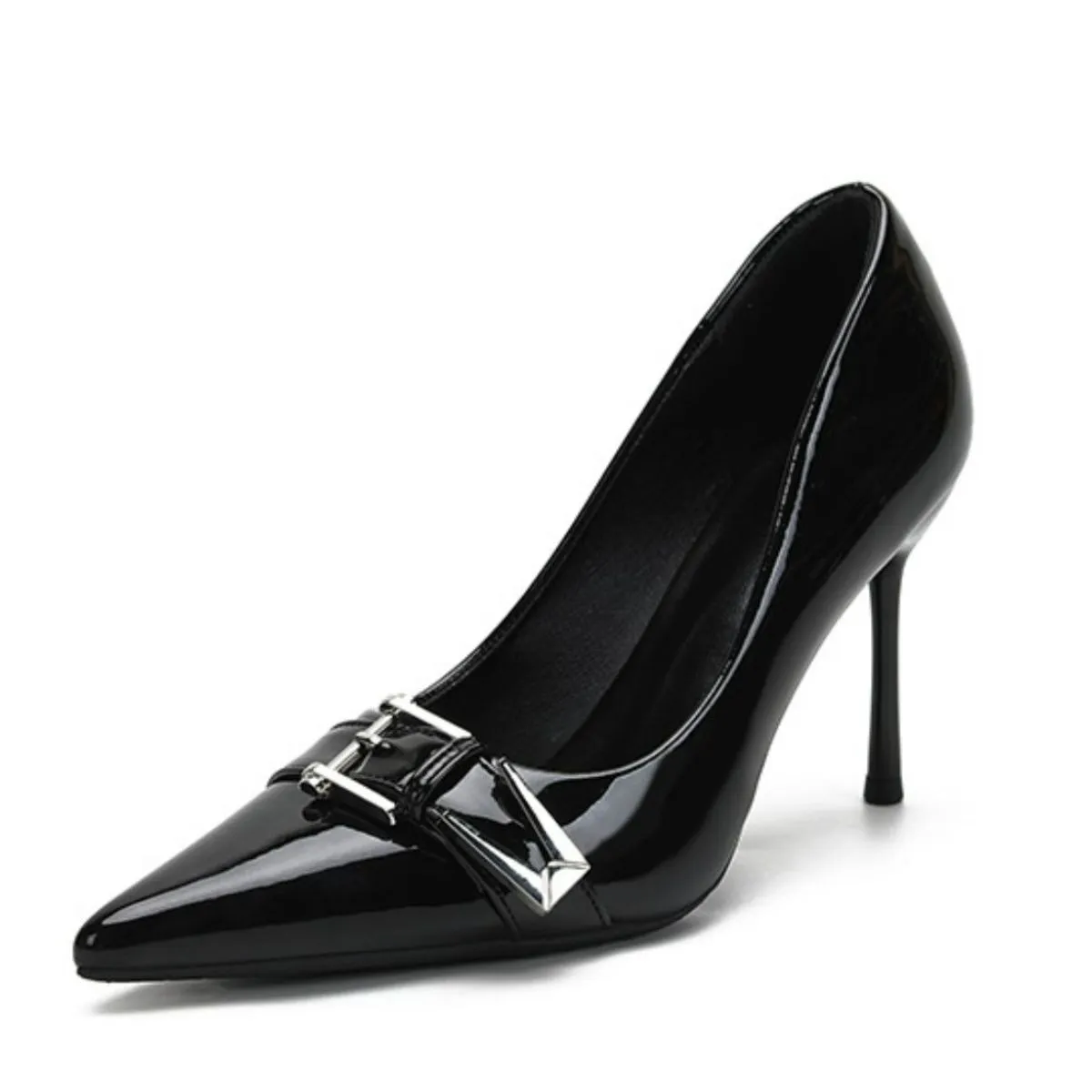 Decor Buckle Point Toe Stiletto Pumps