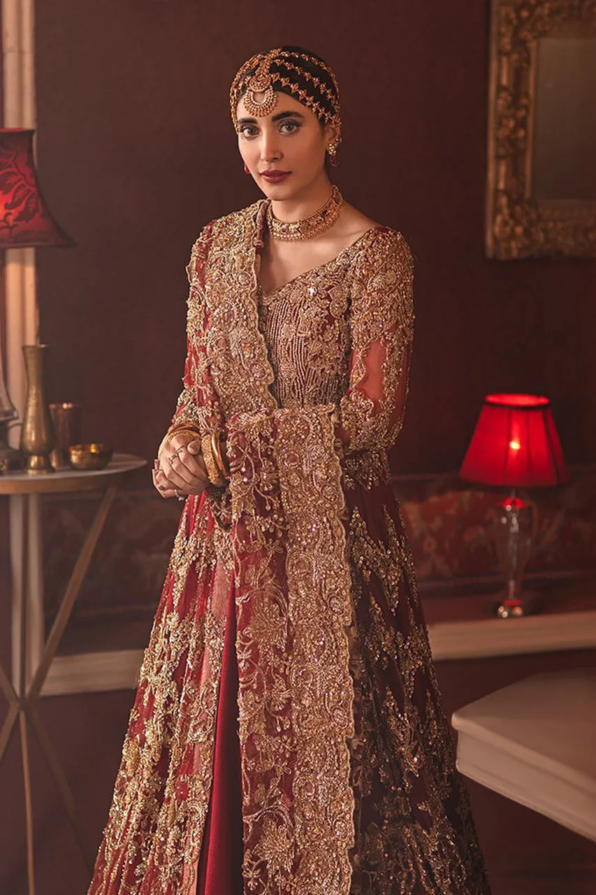 Designer Bridal Maroon Lehenga for Indian Bridal Wear