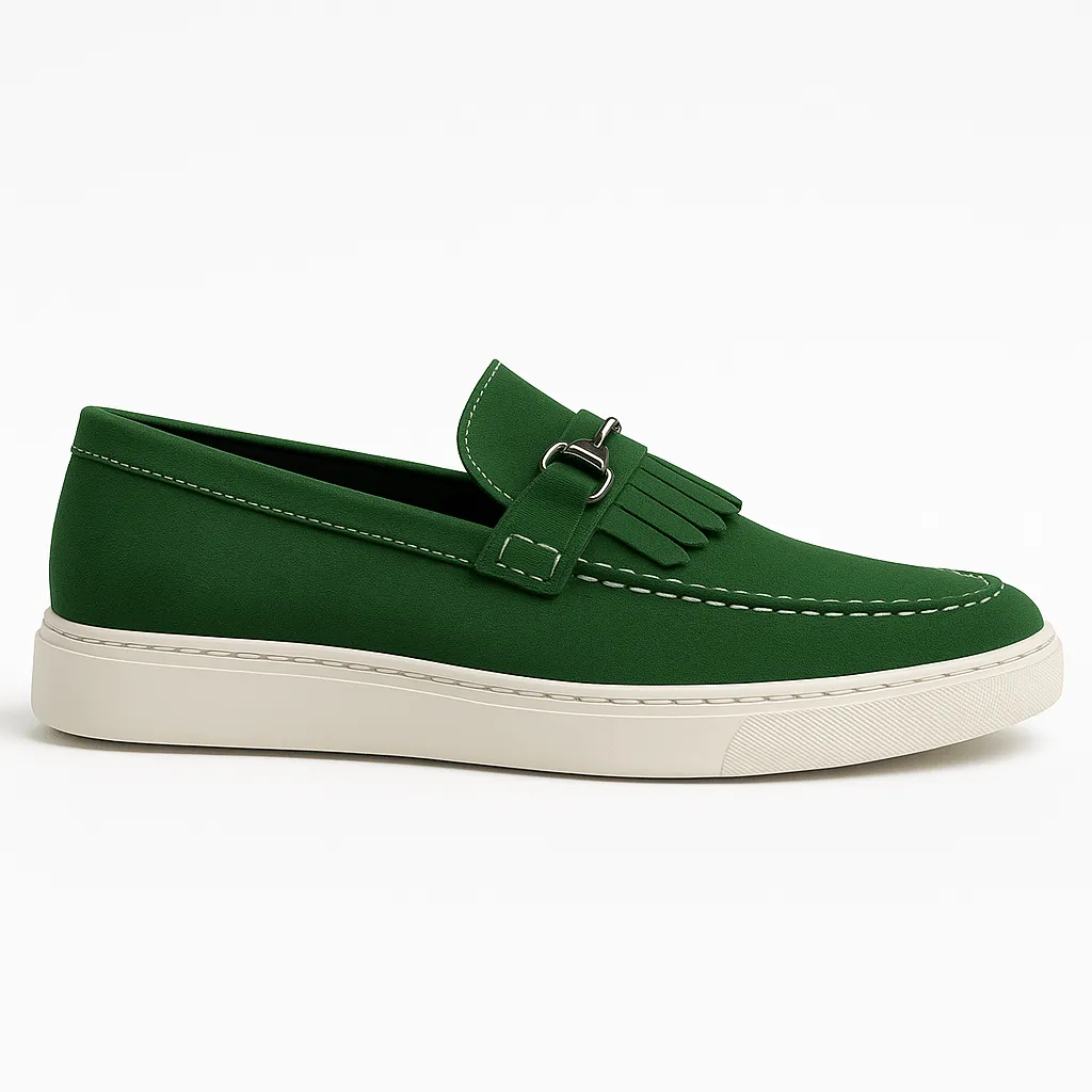 Domoir | Fringe Detail Leather Loafers