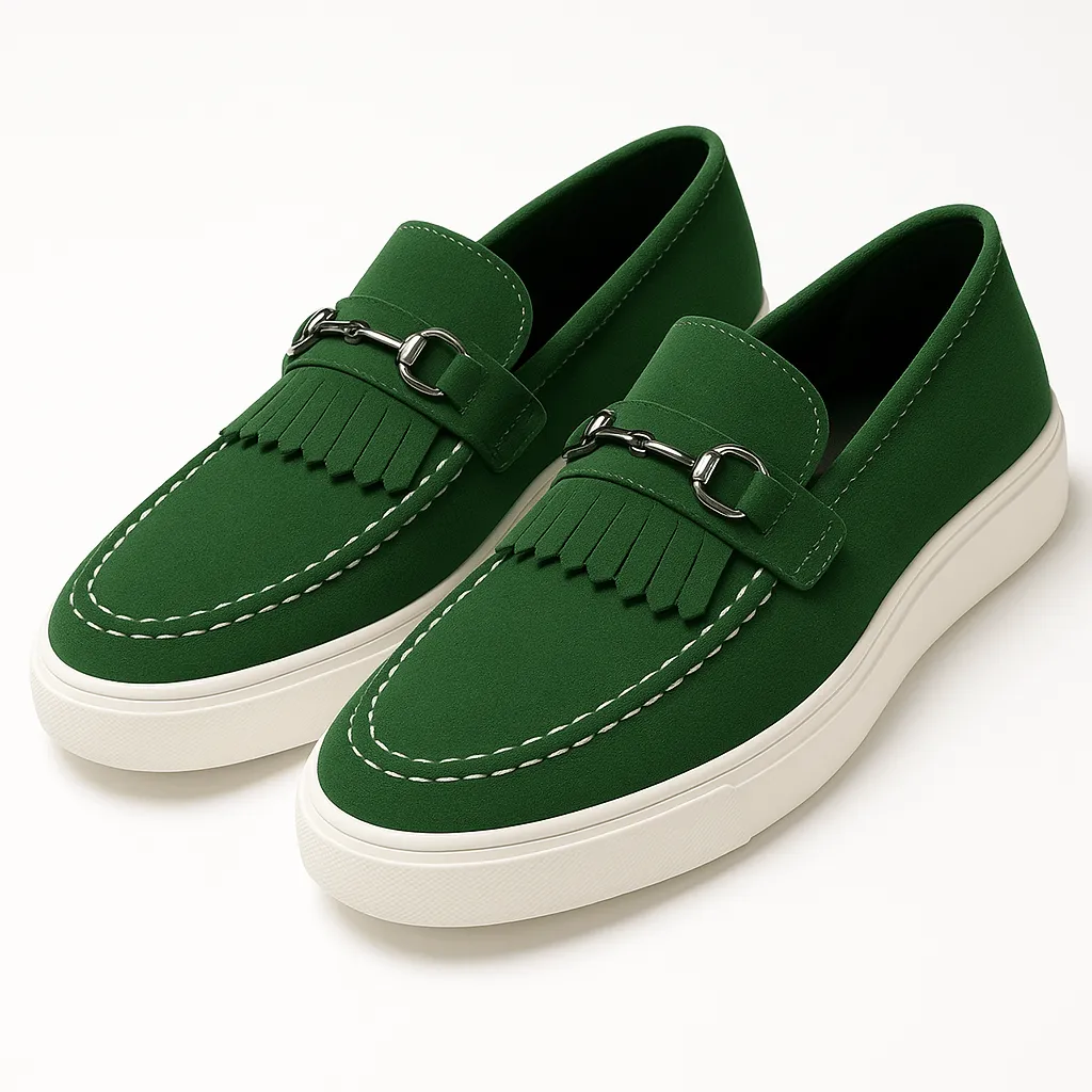 Domoir | Fringe Detail Leather Loafers