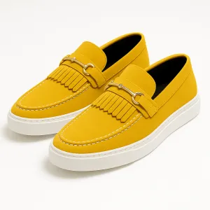Domoir | Fringe Detail Leather Loafers