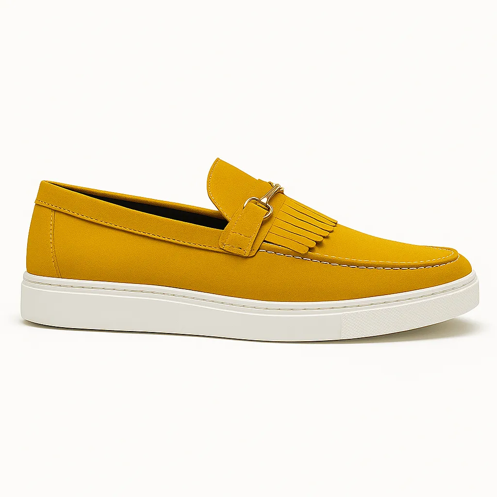 Domoir | Fringe Detail Leather Loafers