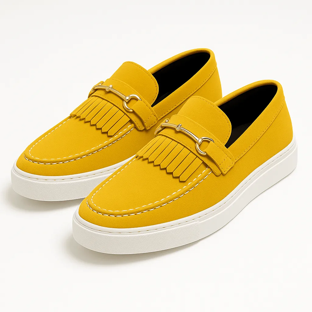 Domoir | Fringe Detail Leather Loafers