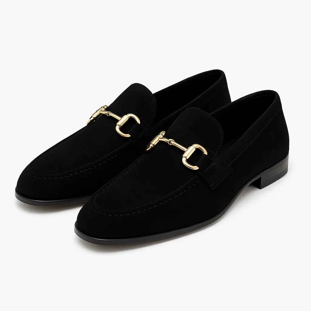 Domoir | Men's Suede Horsebit Loafers
