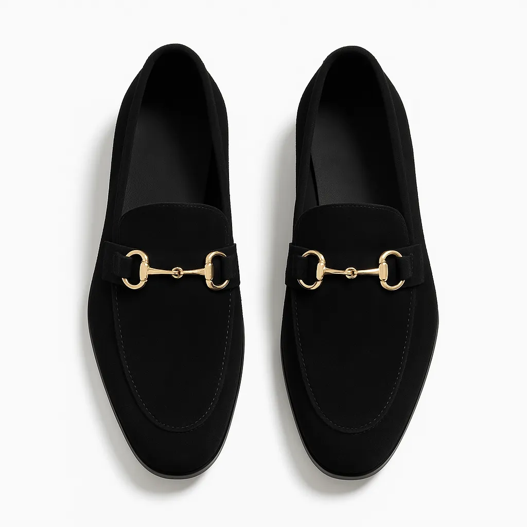 Domoir | Men's Suede Horsebit Loafers