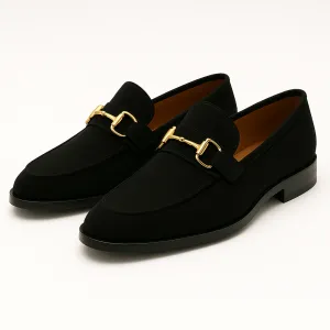 Domoir | Suede Horsebit Loafers – Almond Toe