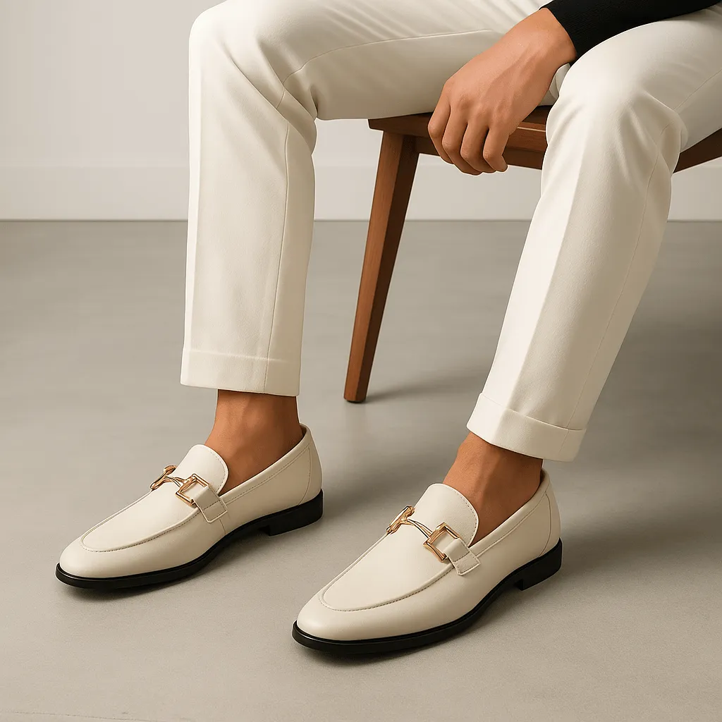 Domoir | Suede Horsebit Loafers – Almond Toe