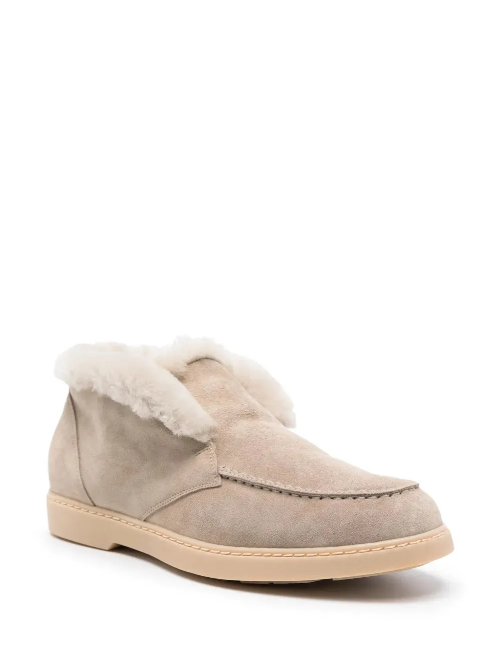 Doucal's shearling suede loafers