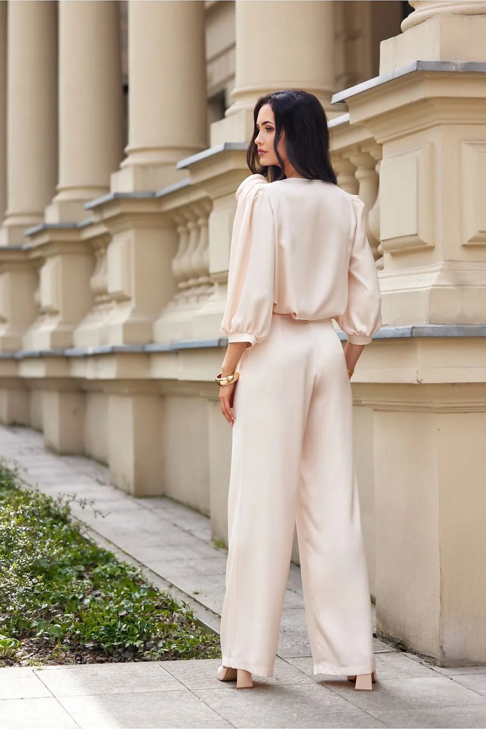 Elegant satin fabric blouse