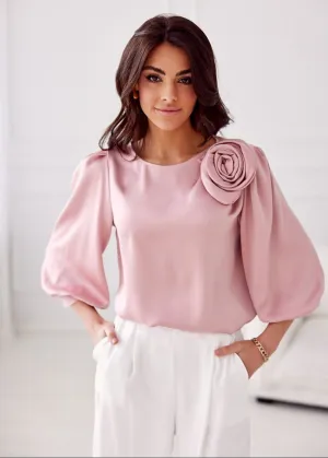 Elegant satin fabric blouse