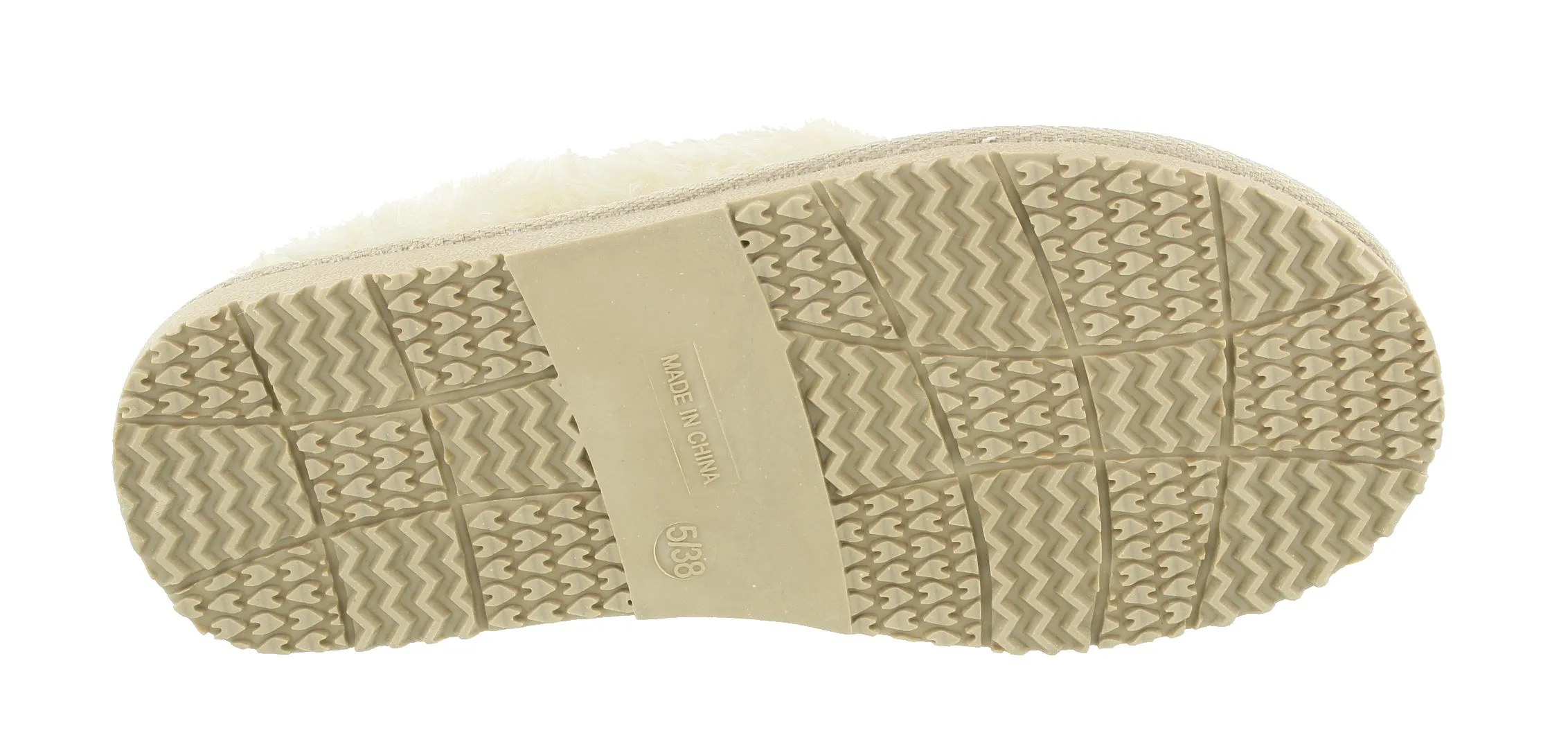 Ella Jill Fur Lined Memory Foam Mules Slippers In Beige