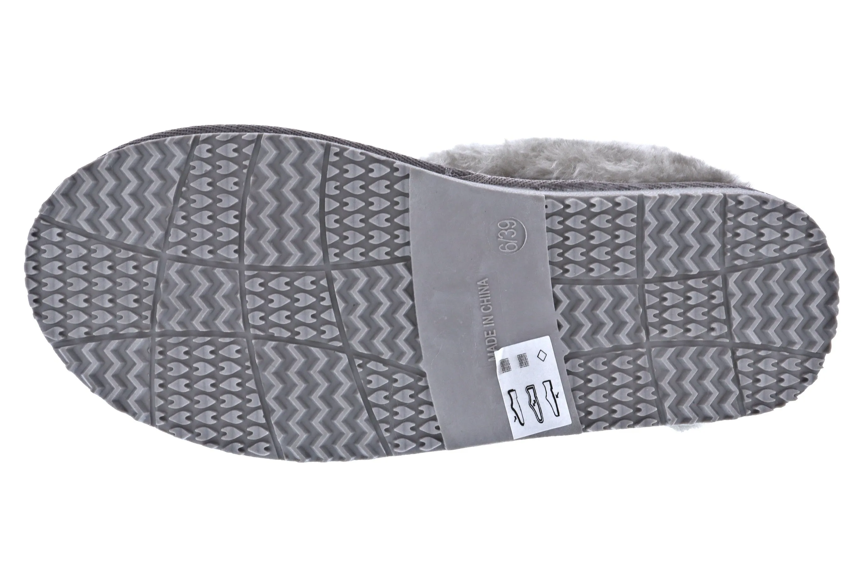 Ella Jill Fur Lined Memory Foam Mules Slippers In Leopard/Grey
