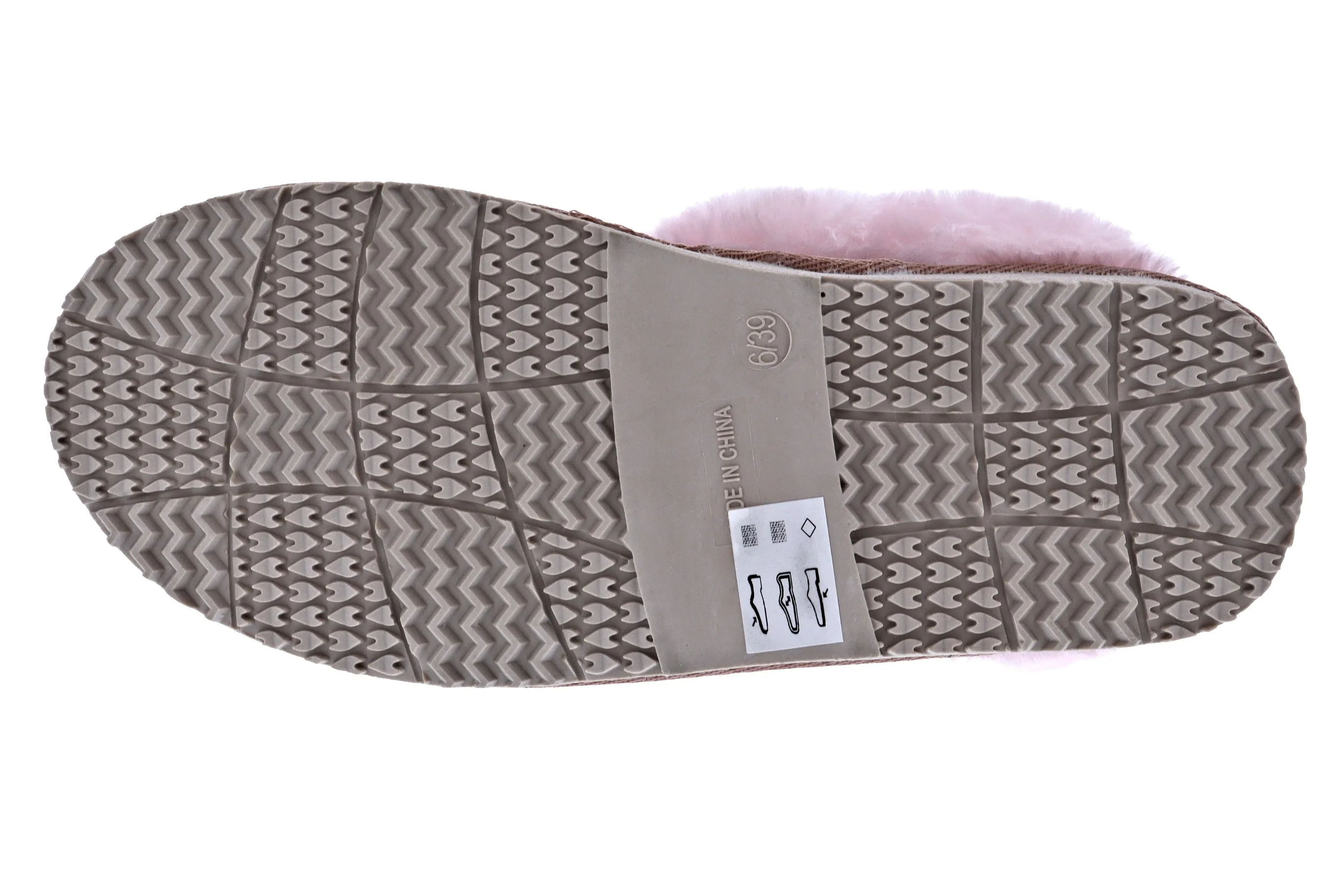 Ella Jill Fur Lined Memory Foam Mules Slippers In Leopard/Pink