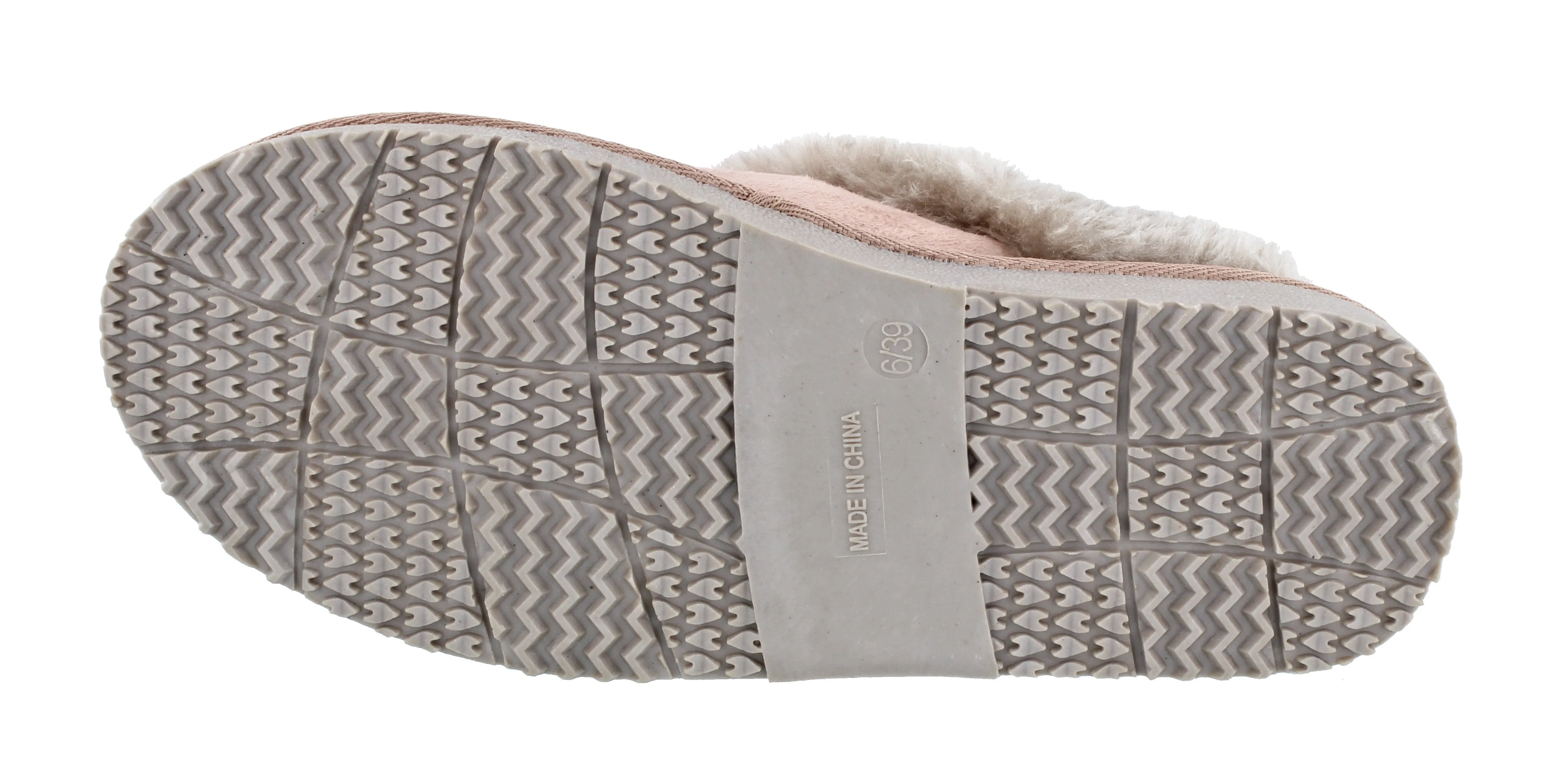 Ella Jill Fur Lined Memory Foam Mules Slippers In Mink
