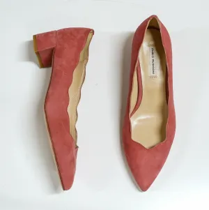 Fabio Rusconi Women's Pink Suede Court Heel S4080