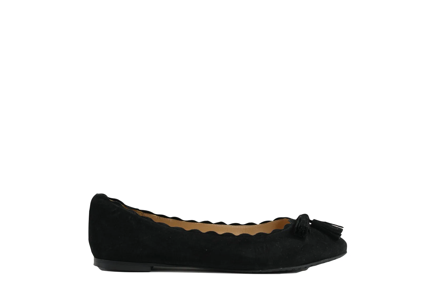 Fabio Rusconi Women's Suede Black Tassle Flat Shoe F3771 40% OFF