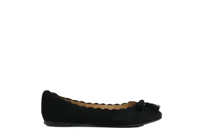 Fabio Rusconi Women's Suede Black Tassle Flat Shoe F3771 40% OFF