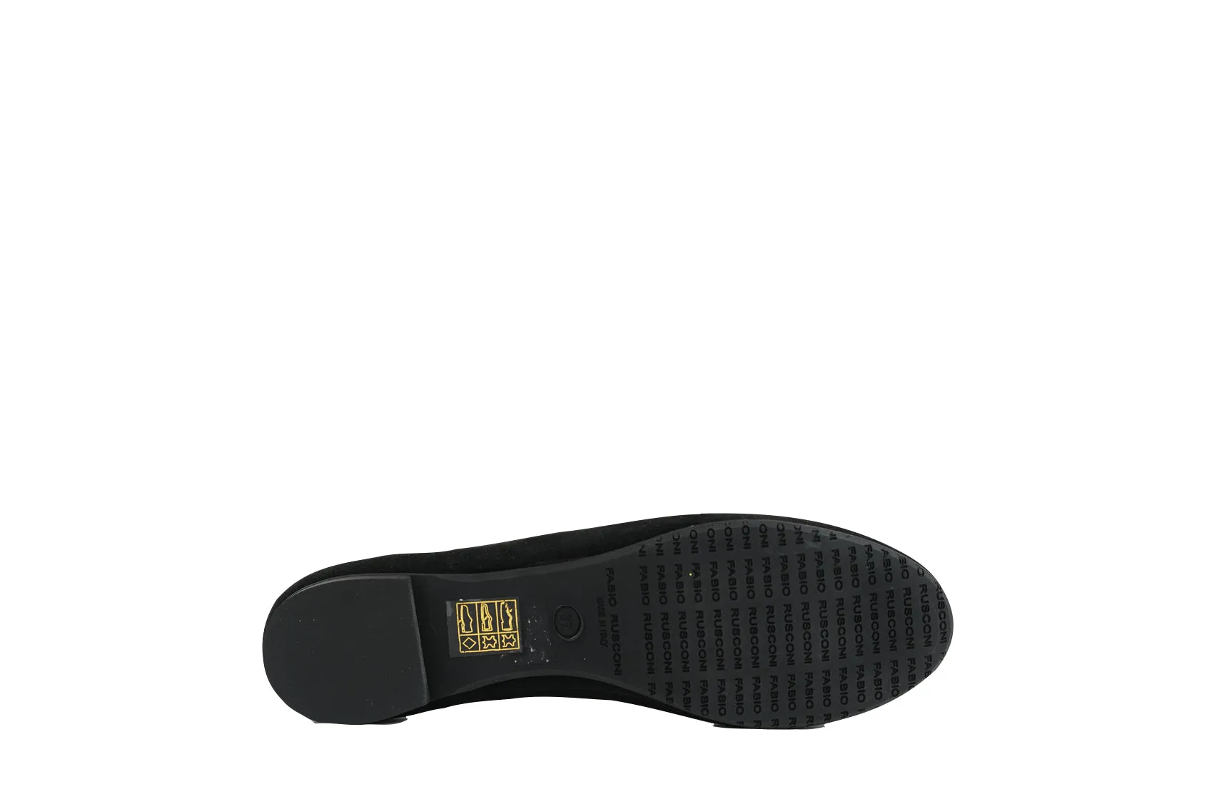 Fabio Rusconi Women's Suede Black Tassle Flat Shoe F3771 40% OFF