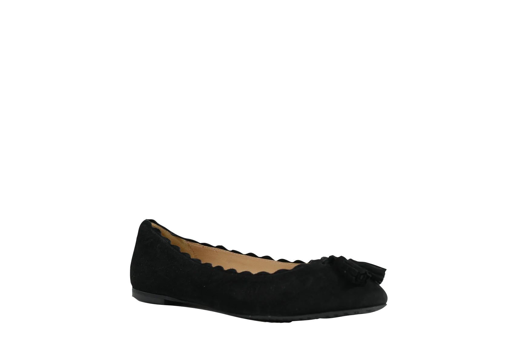 Fabio Rusconi Women's Suede Black Tassle Flat Shoe F3771 40% OFF