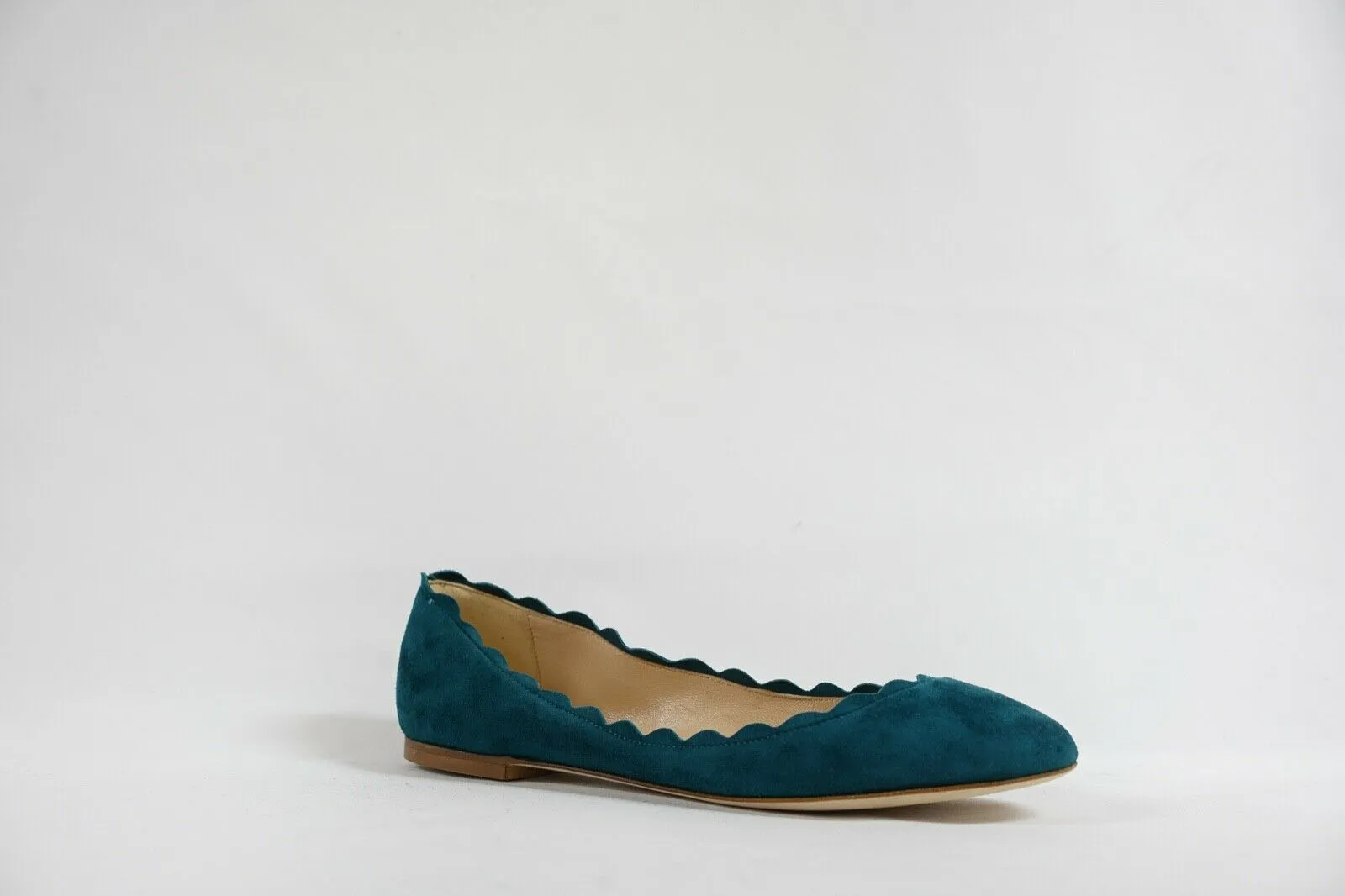 Fabio Rusconi Women's Suede Teal Ballerina Flat Shoe S1795