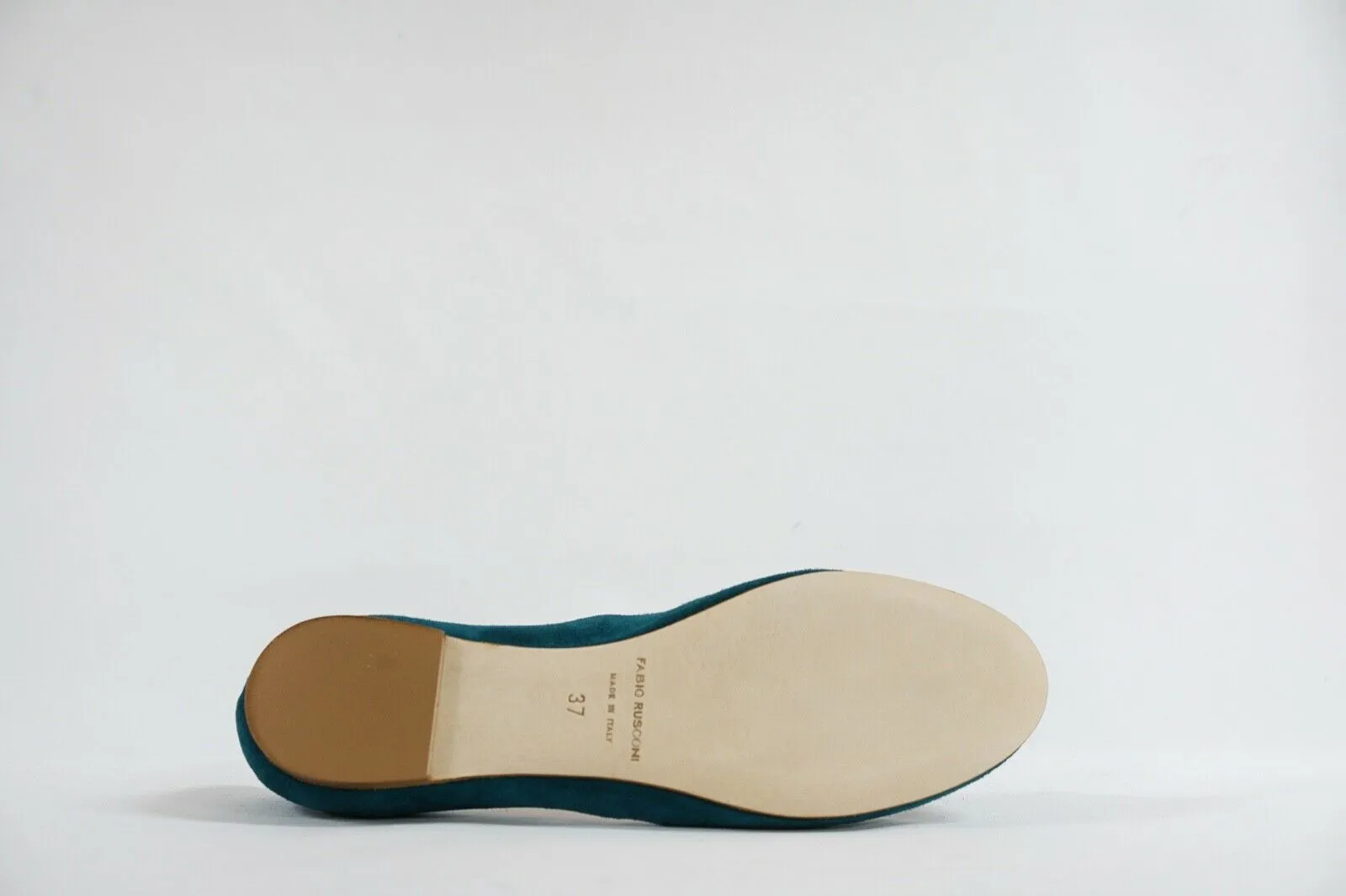 Fabio Rusconi Women's Suede Teal Ballerina Flat Shoe S1795