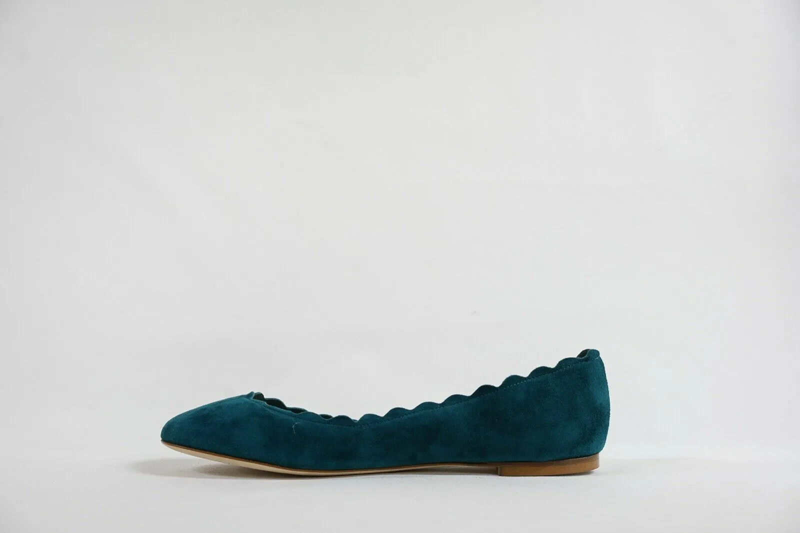 Fabio Rusconi Women's Suede Teal Ballerina Flat Shoe S1795