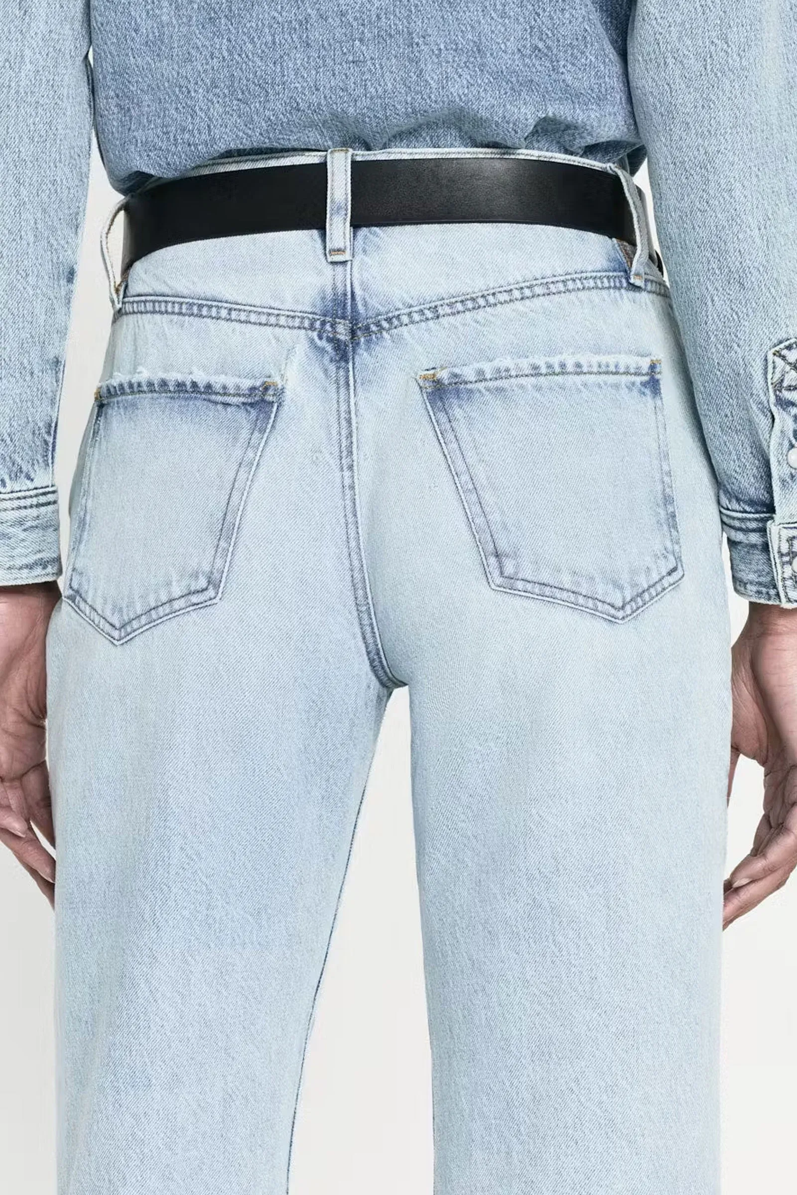Frame Le Jane Crop Bite Hem Fizz Indigo