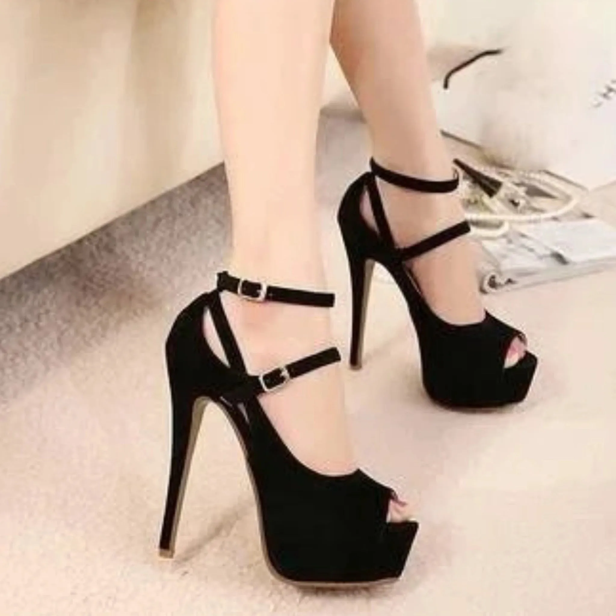 Handmade Faux Fur Men's Pump Stilettos