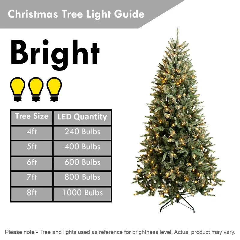 Homcom 6FT Artificial Christmas Tree with Metal Stand Decorations Home Seasonal Elegant Faux White