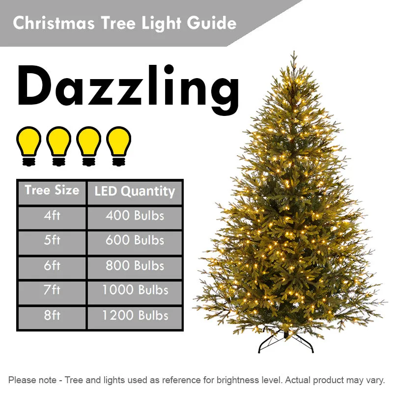 Homcom 6FT Artificial Christmas Tree with Metal Stand Decorations Home Seasonal Elegant Faux White