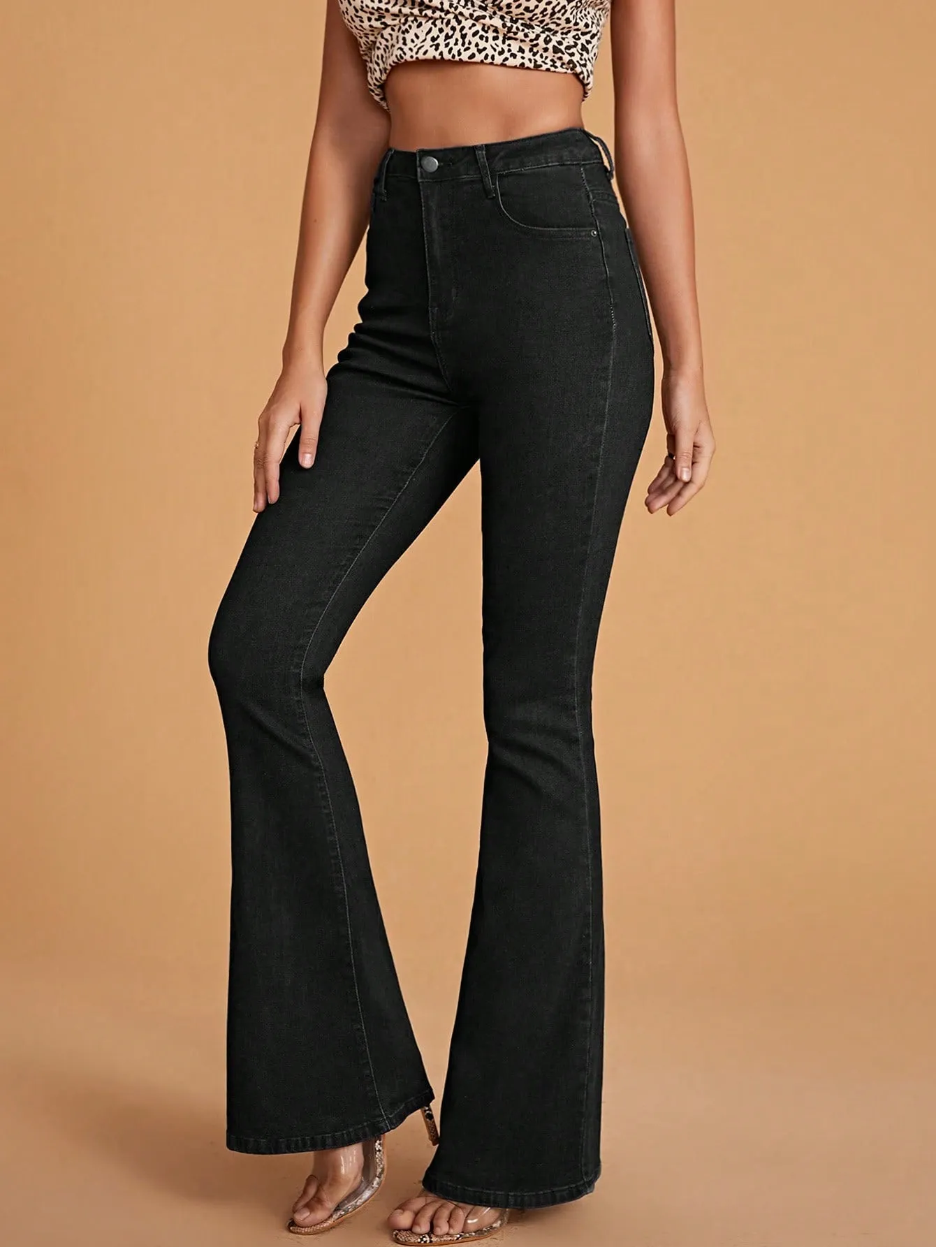 Jeans de Talle Alto Acampanados para Mujer  CR