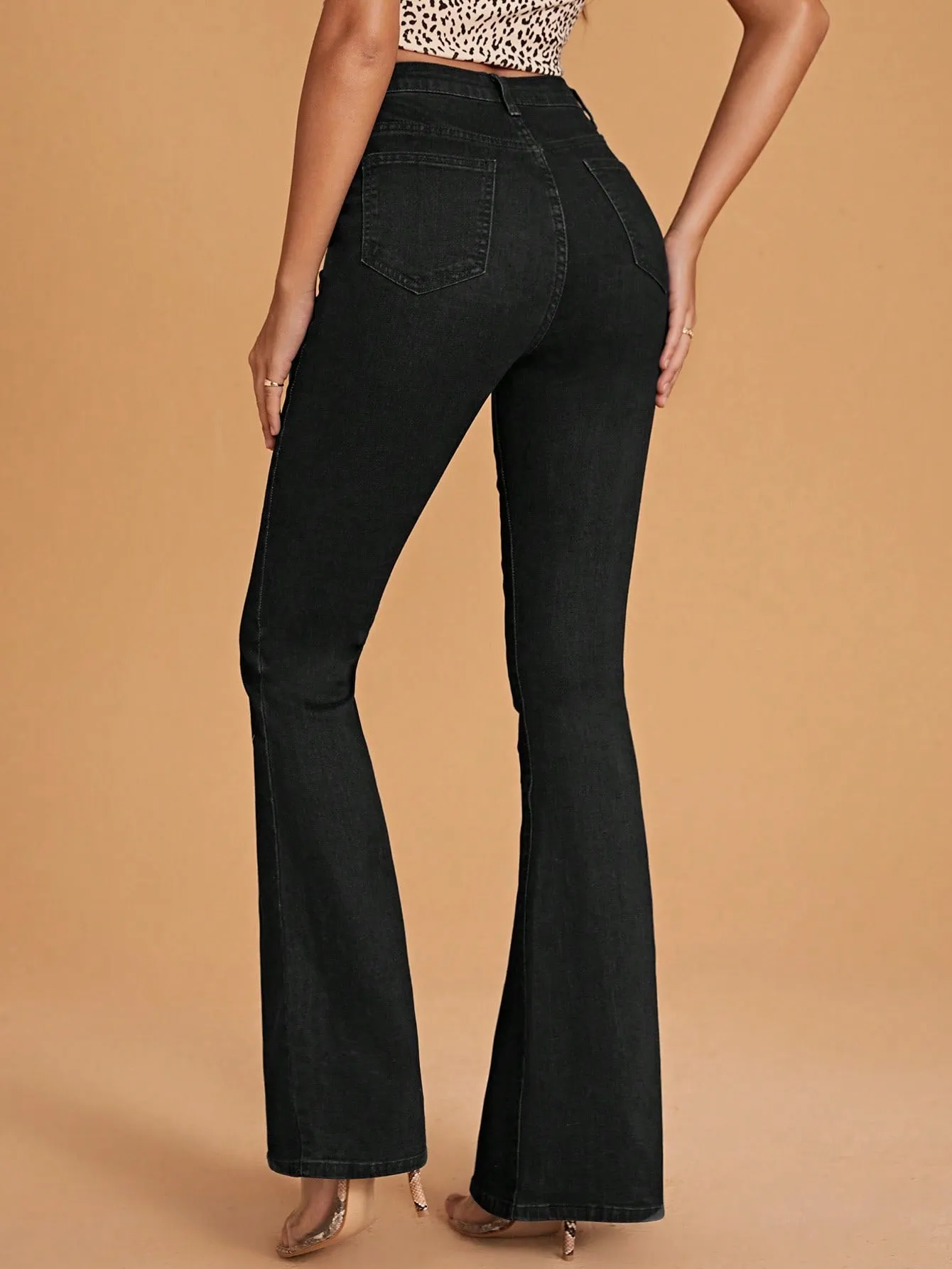 Jeans de Talle Alto Acampanados para Mujer  CR