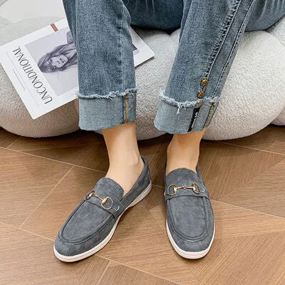Lacie Metal Buckle Flat Sneakers