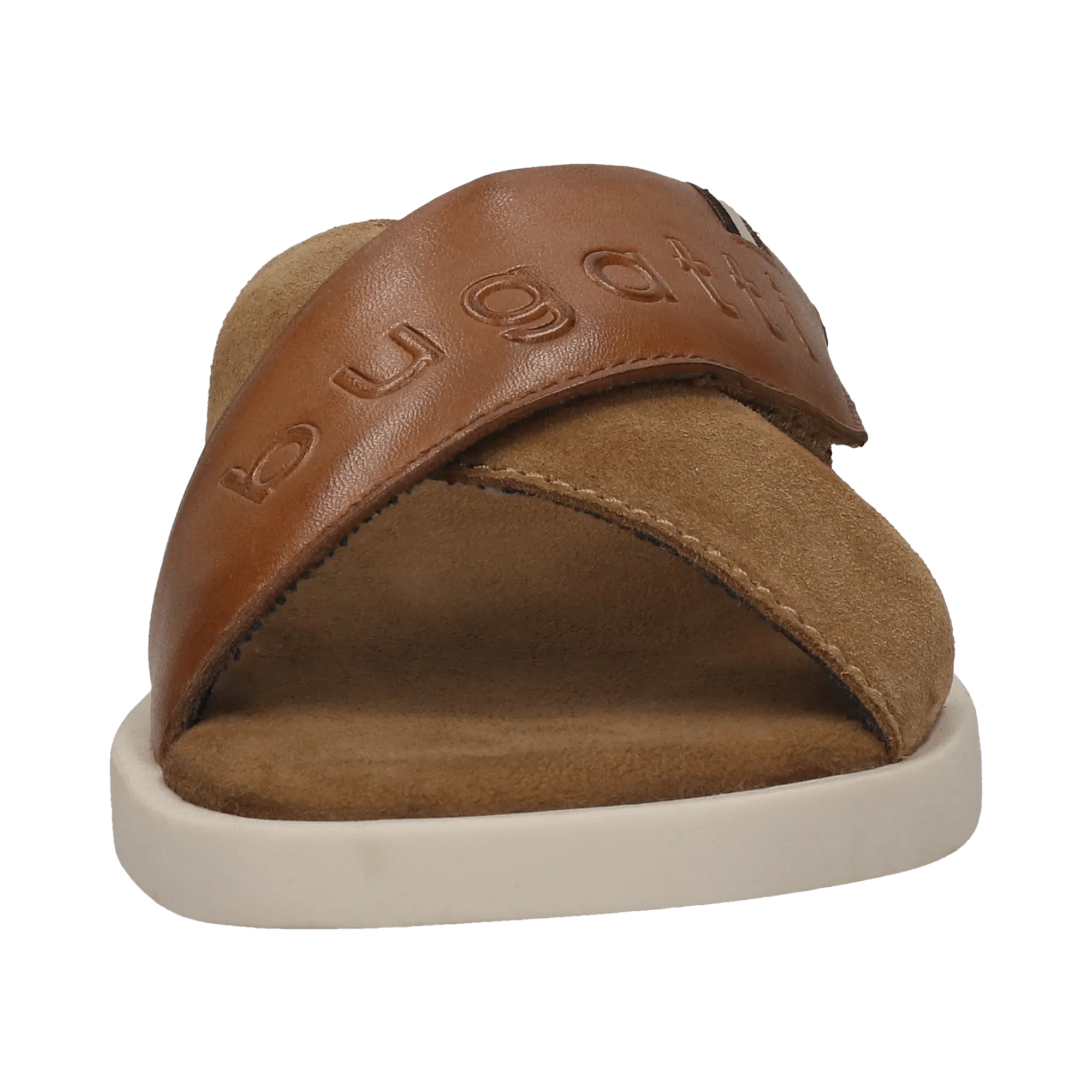 Leder Pantoletten cognac