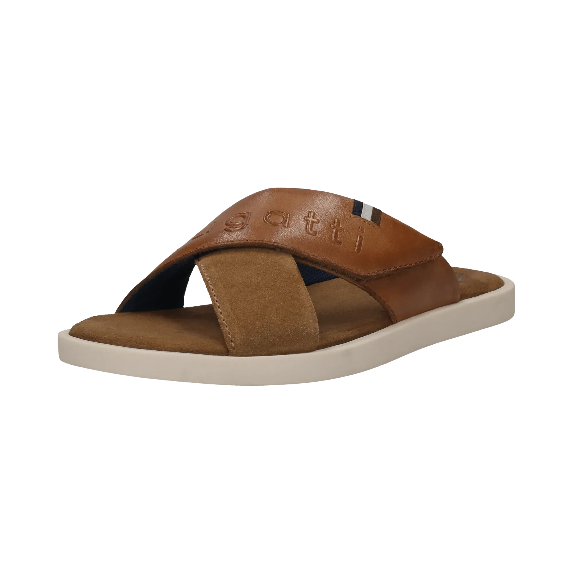 Leder Pantoletten cognac
