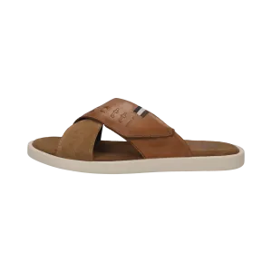 Leder Pantoletten cognac