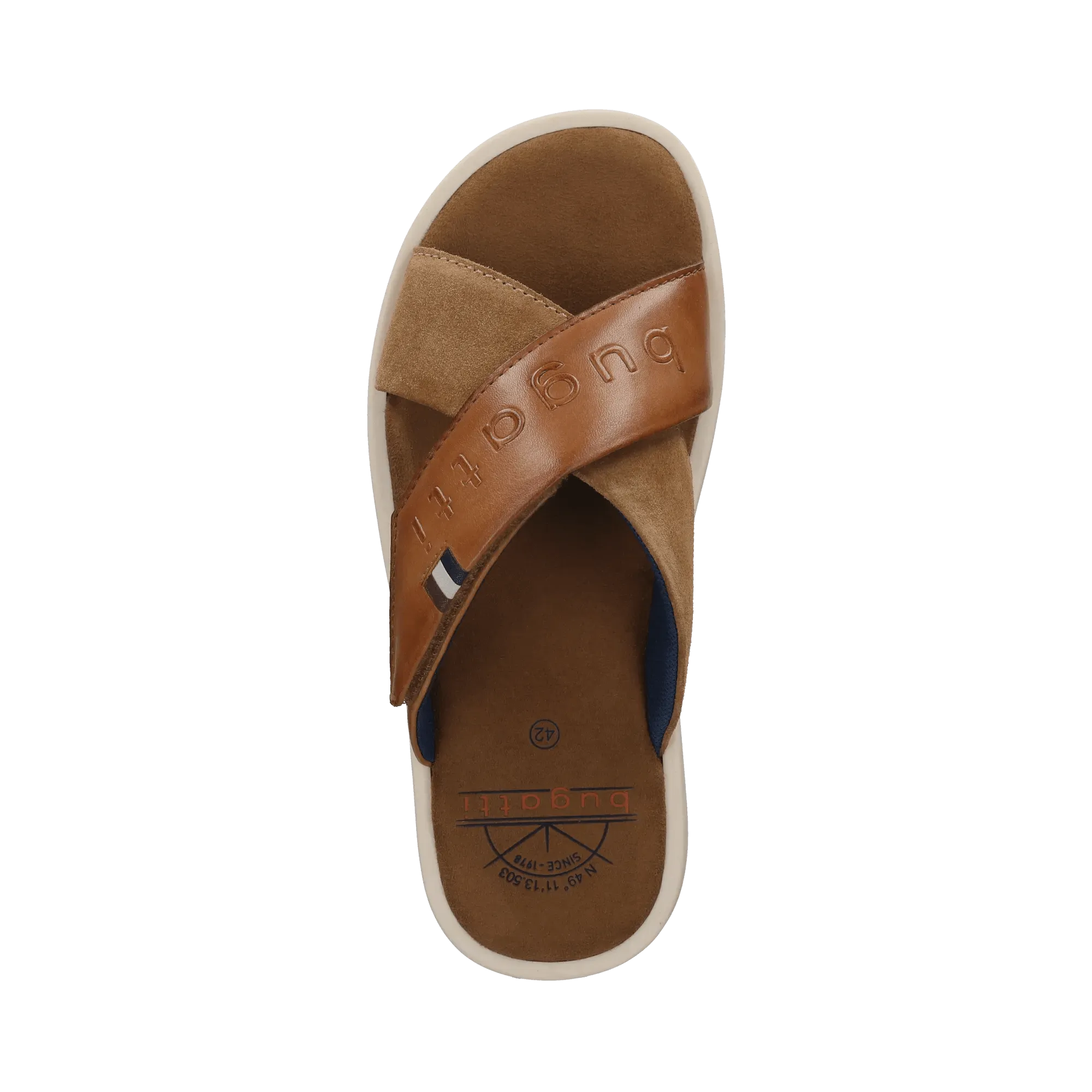 Leder Pantoletten cognac