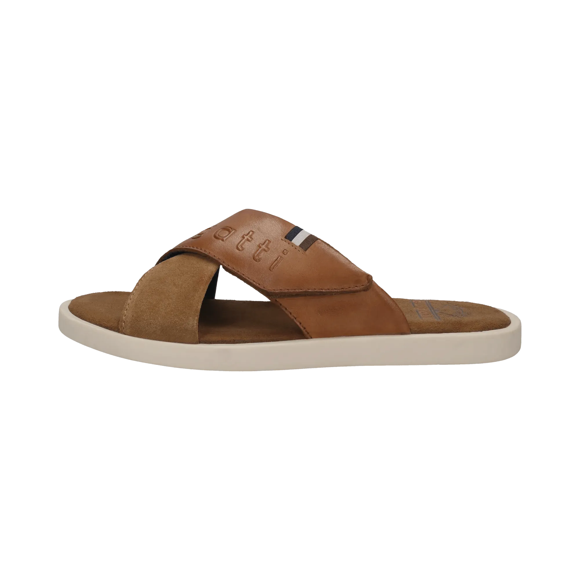 Leder Pantoletten cognac
