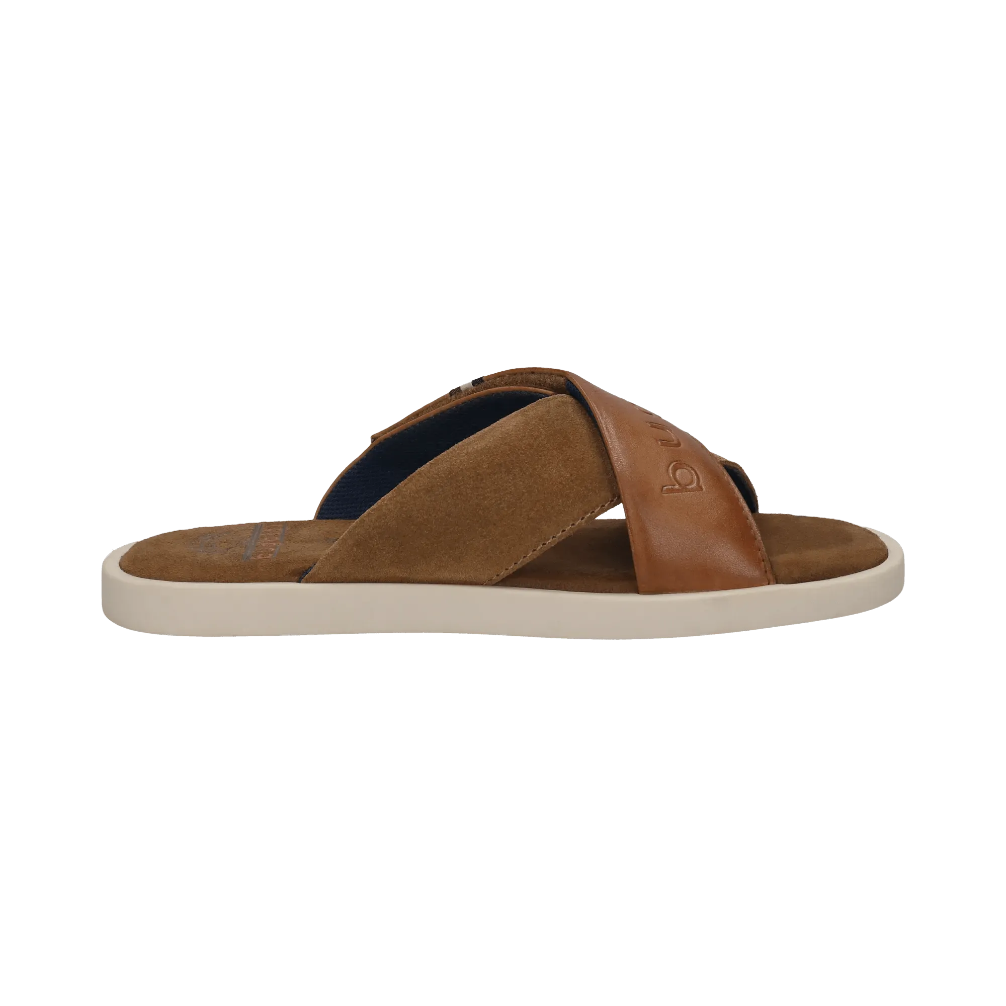 Leder Pantoletten cognac