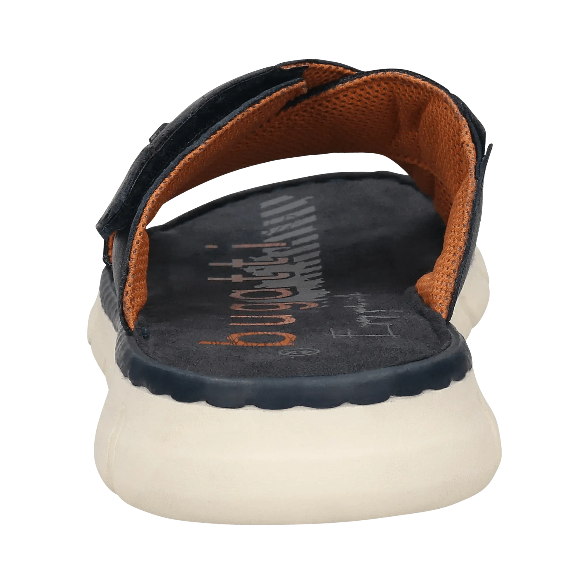 Leder Pantoletten dunkelblau