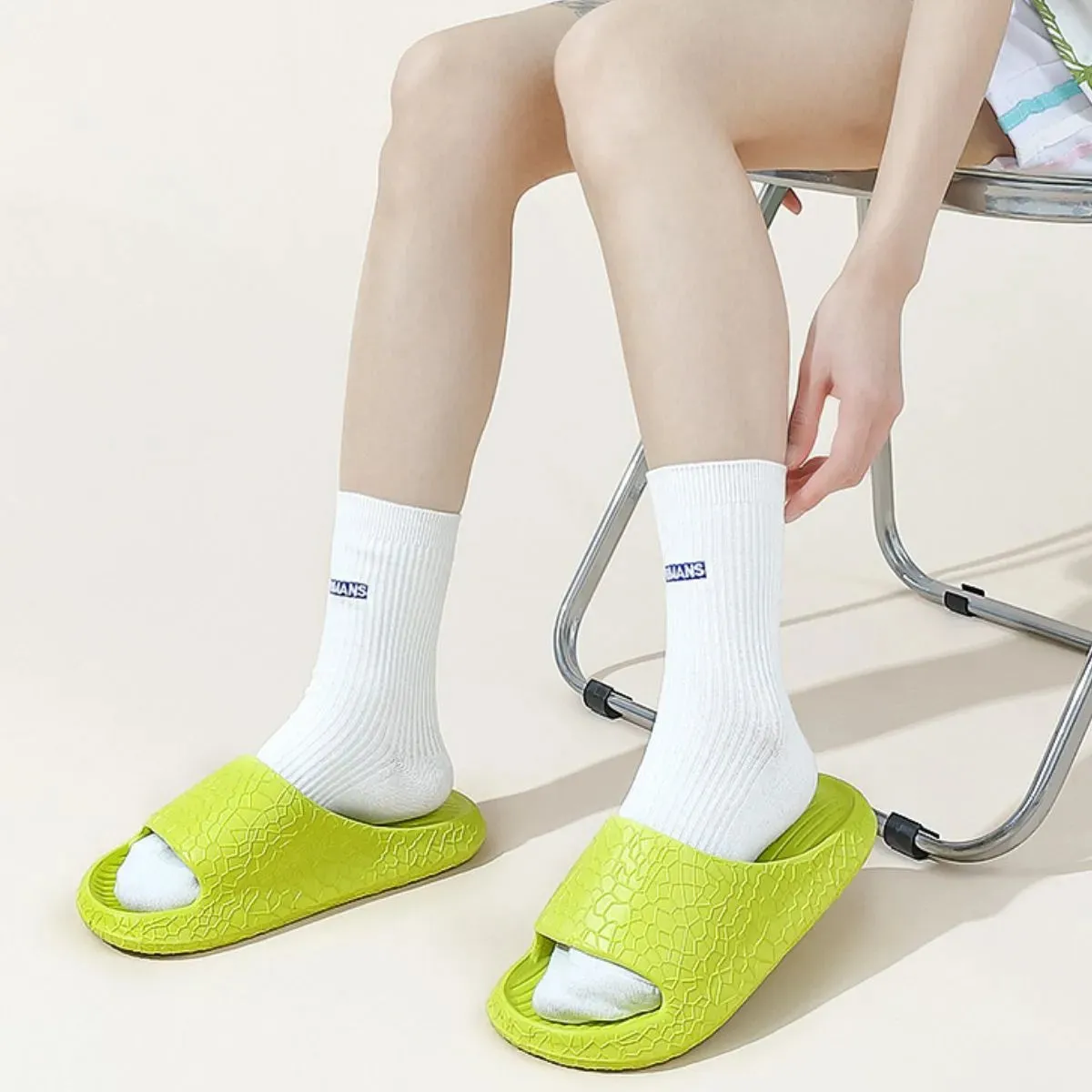 Open Toe Platform Slippers