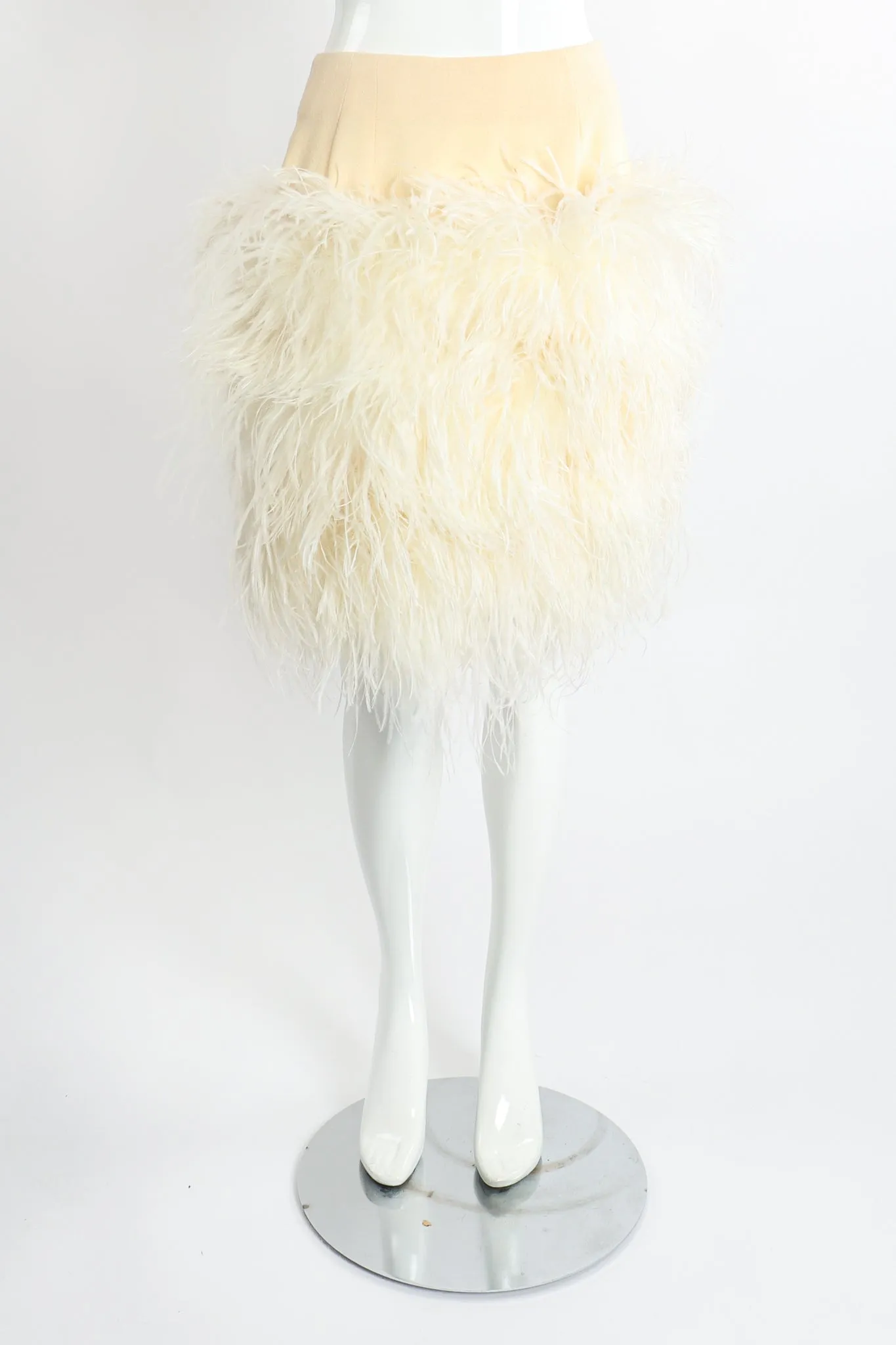 Ostrich Pouf Jacket & Skirt Set